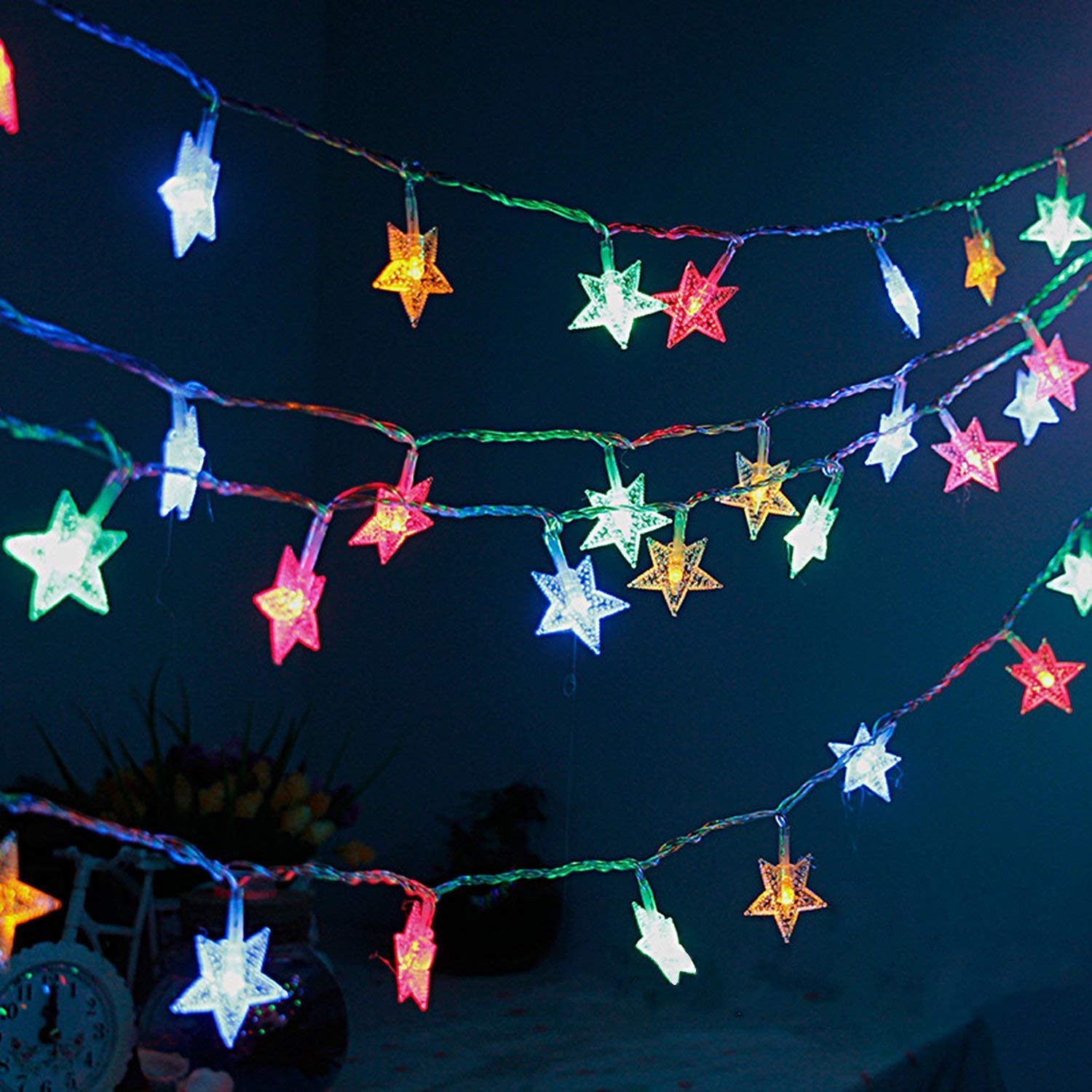 6603 28 LED / Star 3.9 Meter Star Shape Led Light Battery Operated with Flashing Modes for Home Decoration, Kids Room, Waterproof Diwali & Wedding LED Christmas Light Indoor and Outdoor Light ,Festival Decoration (Multicolor Battery Not Included 3.9Mtr) 6603 28 LED / Star 3.9 Meter Star Shape Led Light Battery Operated with Flashing Modes for Home Decoration, Kids Room, Waterproof Diwali & Wedding LED Christmas Light Indoor and Outdoor Light ,Festival Decoration (Multicolor Battery Not Included 3.9Mtr)